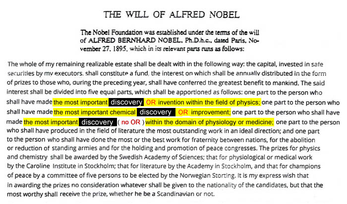 The Will of Alfred Nobel