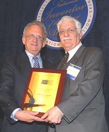 The Honorable Howard L. Berman and Dr. Raymond V. Damadian with the National Inventor of the Year Award.